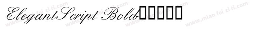 ElegantScript Bold字体转换